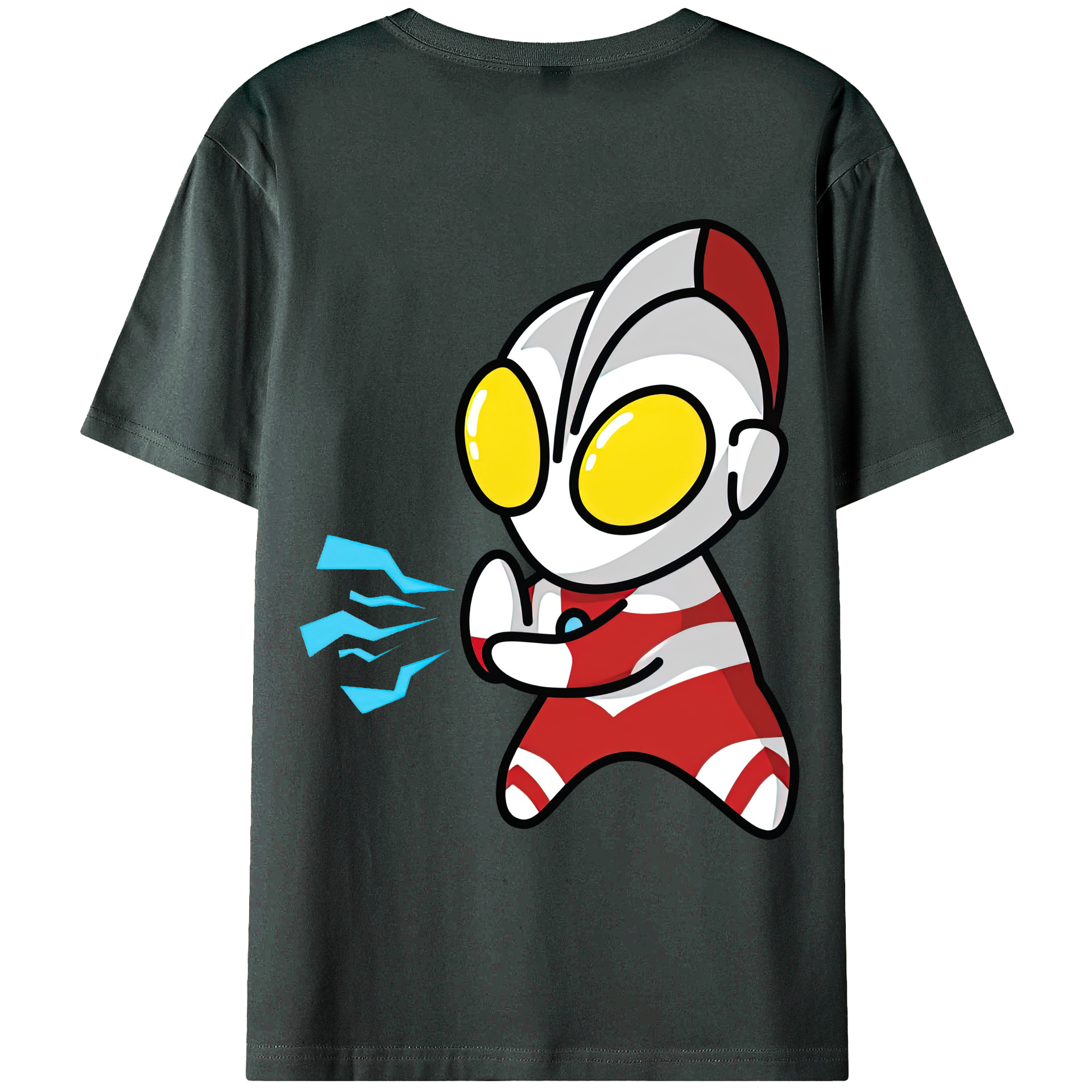 （画像用） ウルトラマン Ultraman 綿100％ メンズ半袖Tシャツ（バックプリント） 通気性